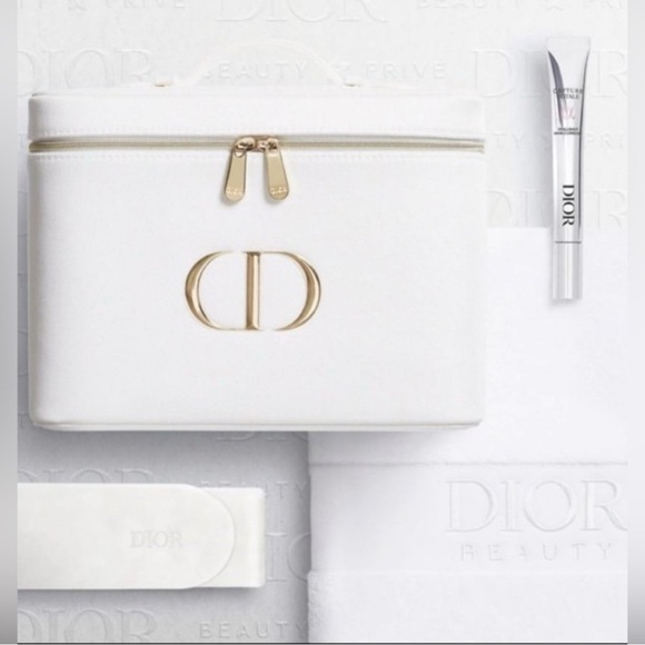 🎃 DIOR Lux Vanity Case platinum gift set with FULL SIZE capture totale hyalushot - Picture 1 of 10